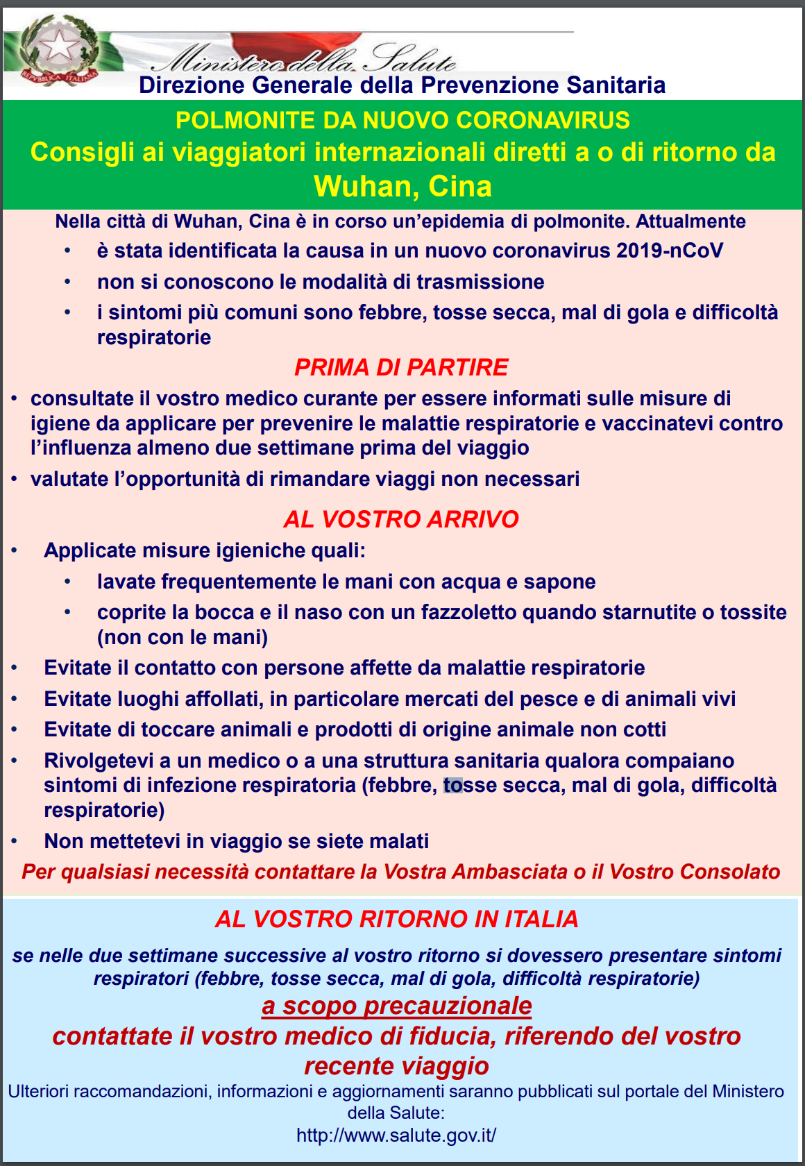 Proteggersi dal coronavirus 2019